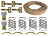 Leather Hood Strap Brass Kit - Leather Straps