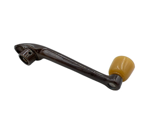 Inside Window Crank Handle Brown With Yellow Knob - Ford Deluxe 1939